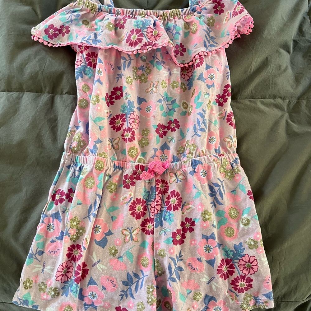 Isaac Mizrahi Pink and Blue Floral romper